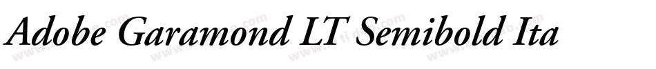 Adobe Garamond LT Semibold Italic字体转换